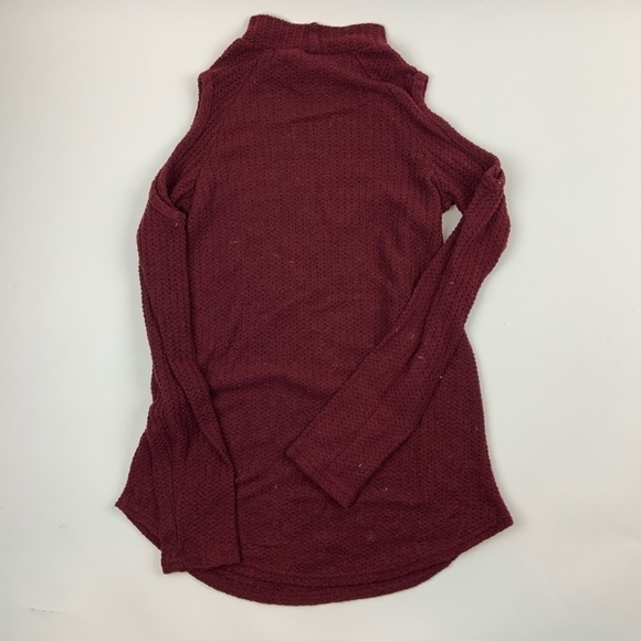 Decree Sweater Womens Small High Neck Open Shoulder Long Sleeve Red - Picture 6 of 6